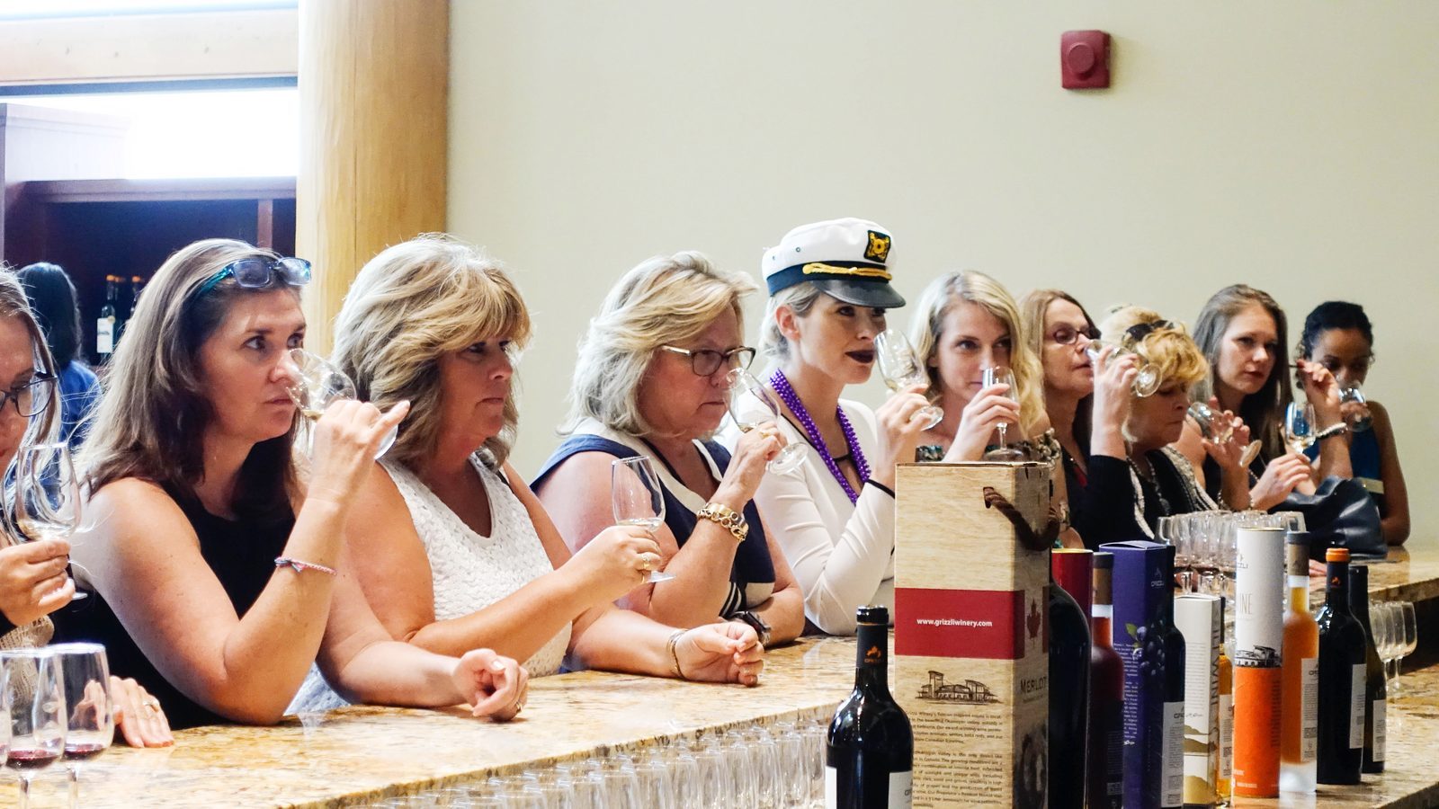 Wine tasting at Grizzli Winery